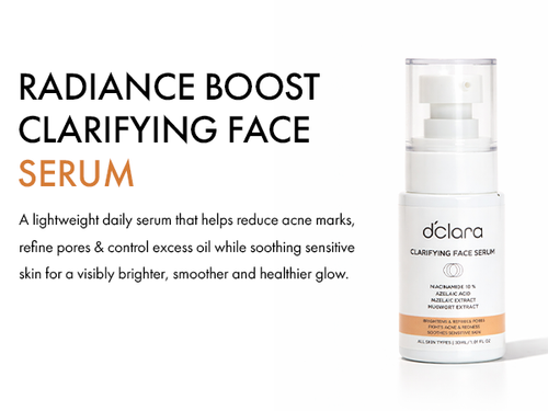 D'CLARA Clarifying Face Serum | 10% Niacinamide, Azelaic Acid & Mugwort Extract | 30ml