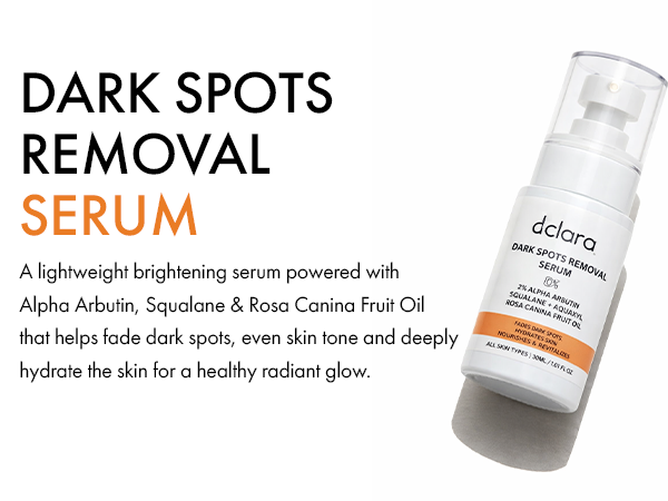 D'CLARA 2% Alpha Arbutin Serum | Dark Spot Corrector & Skin Brightening Serum | 30ml