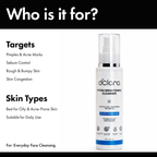 D'CLARA Hydra Brightening Cleanser | 2% Salicylic Acid, Niacinamide & Tea Tree Oil Face Wash | For Oily & Acne-Prone Skin | 100ml
