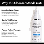 D'CLARA Hydra Brightening Cleanser | 2% Salicylic Acid, Niacinamide & Tea Tree Oil Face Wash | For Oily & Acne-Prone Skin | 100ml